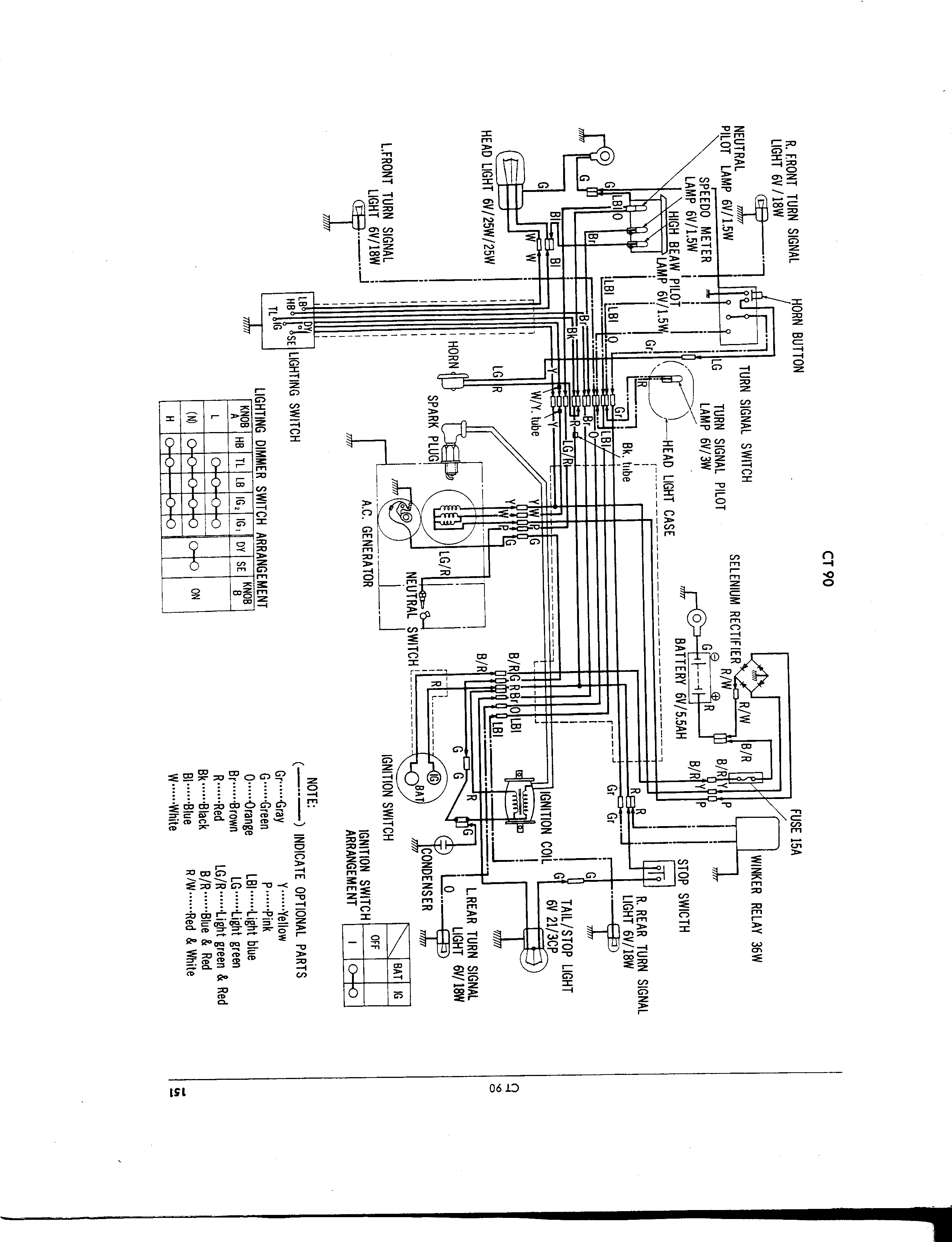 1973 honda ct90 wiring diagram