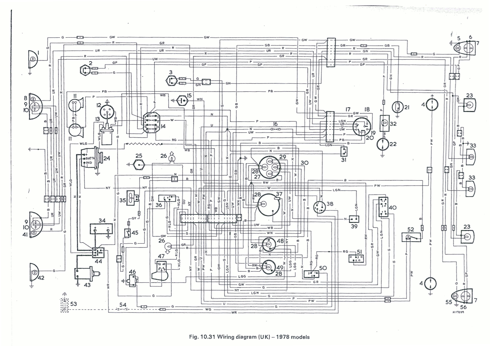 1973 Triumph Spitfire 1500 Wiring Diagram