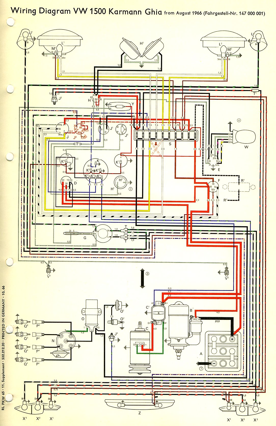 1974 karmann ghia wiring diagram