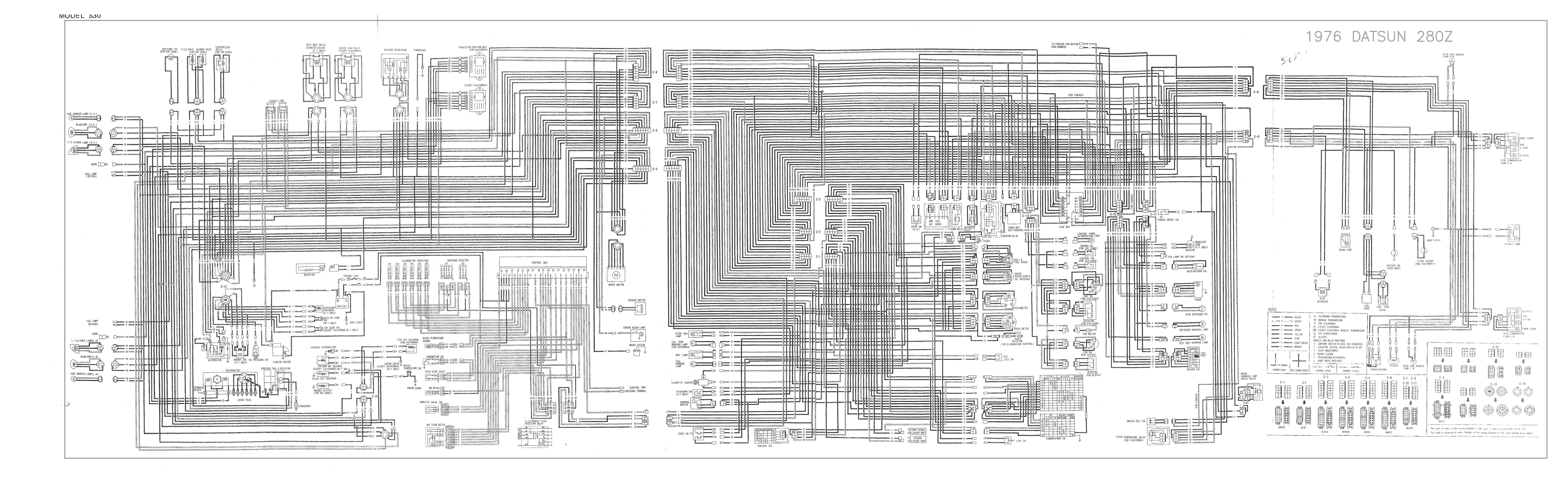 1976 datsun 280z wiring diagram
