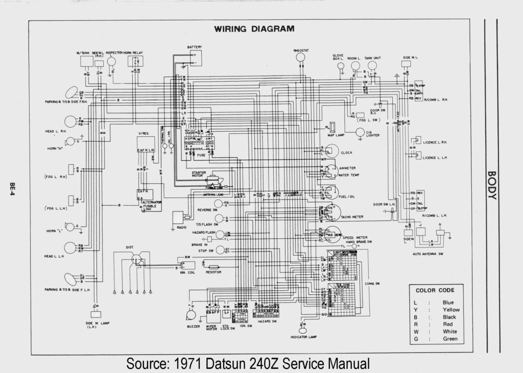 1977 datsun 280z wiring diagram