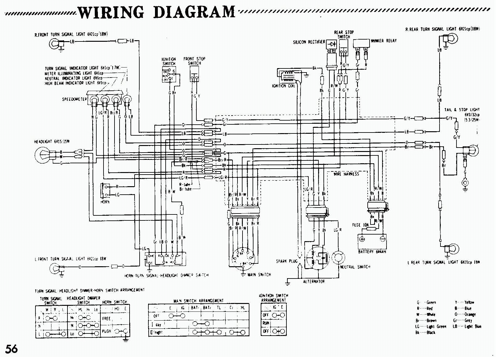 1977 honda ct70 lighting wiring diagram