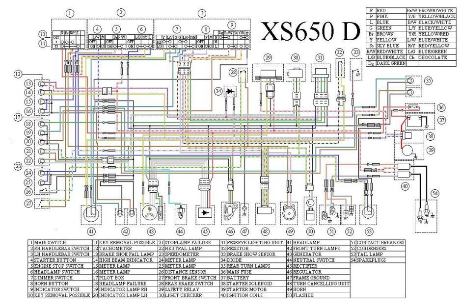 1978 yamaha xs650 wiring diagram
