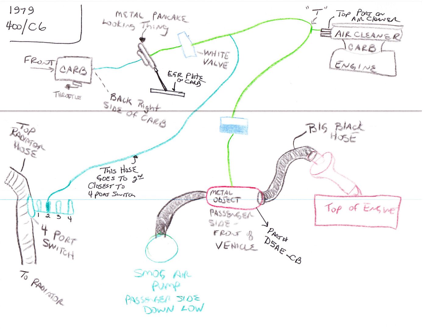 1979 ford 351m vacuum diagram