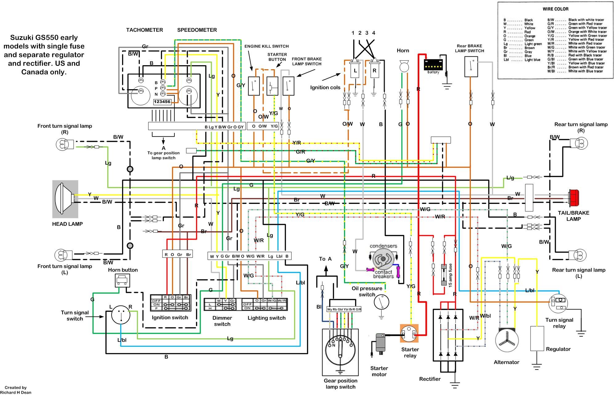 1979 Suzuki Gs550 Wiring Diagram With Fuel Gauge