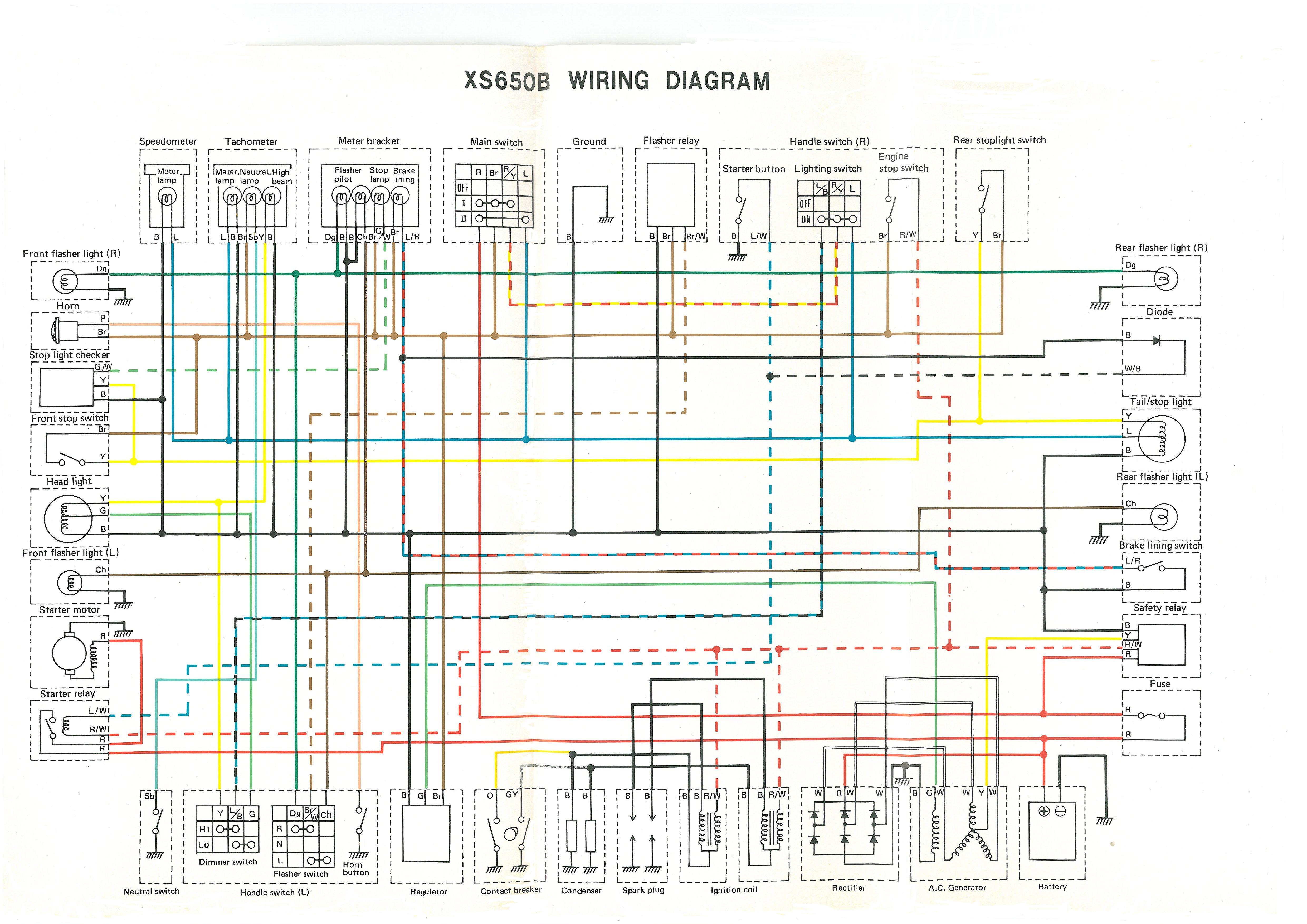 1979 Yamaha Xs750 Special Wiring Diagram yamaha xs wiring diagram 