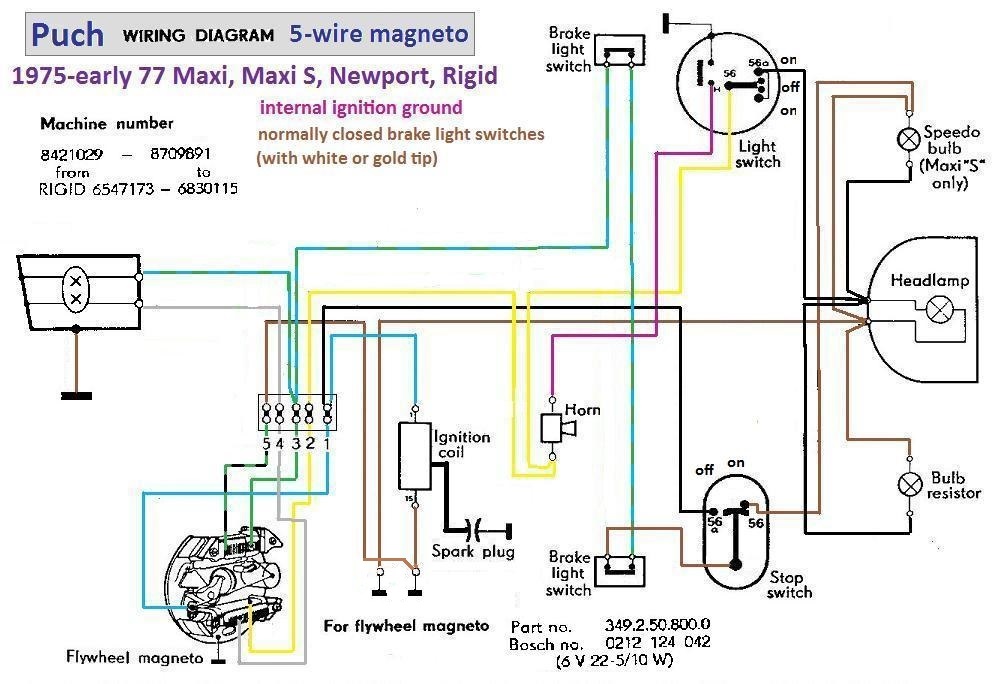 1980 Tpgs-805 Scooter Wiring Diagram