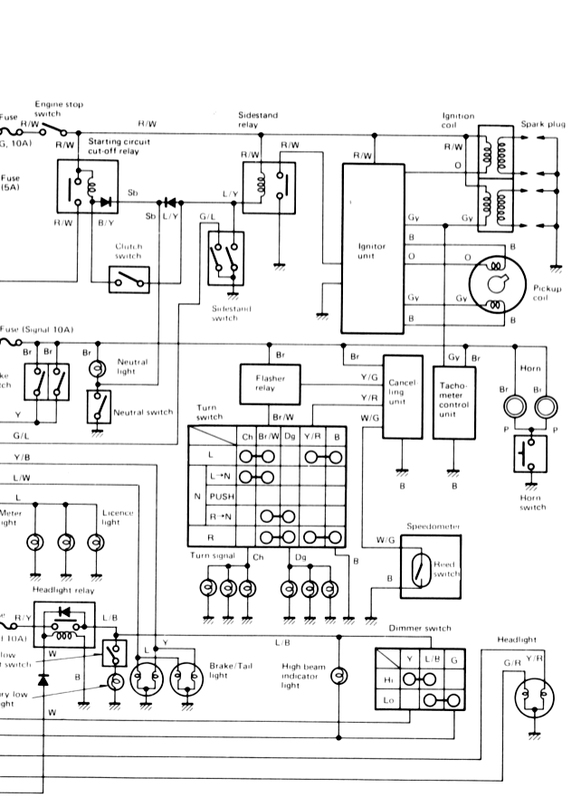 1981 yamaha xj550 seca wiring diagram