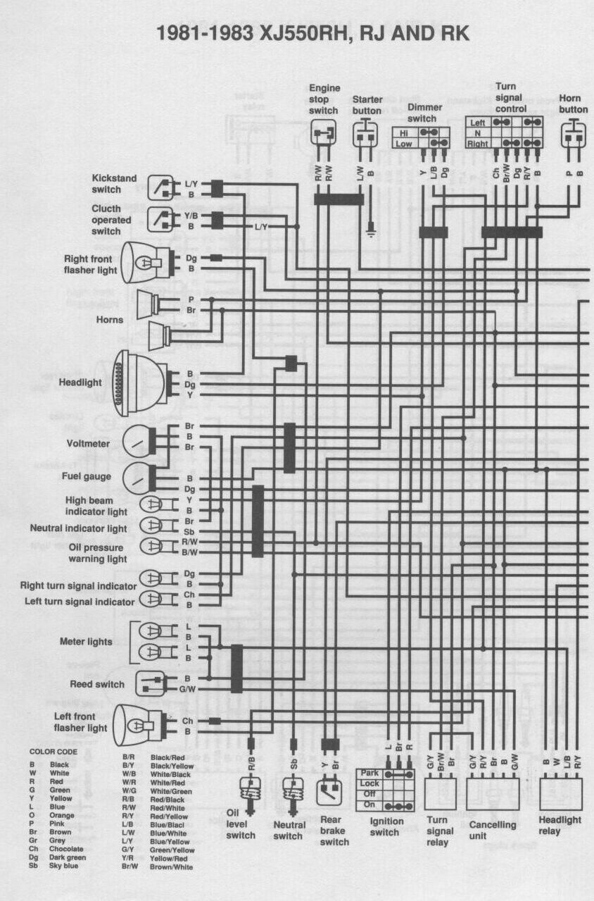 1981 yamaha xj550 seca wiring diagram