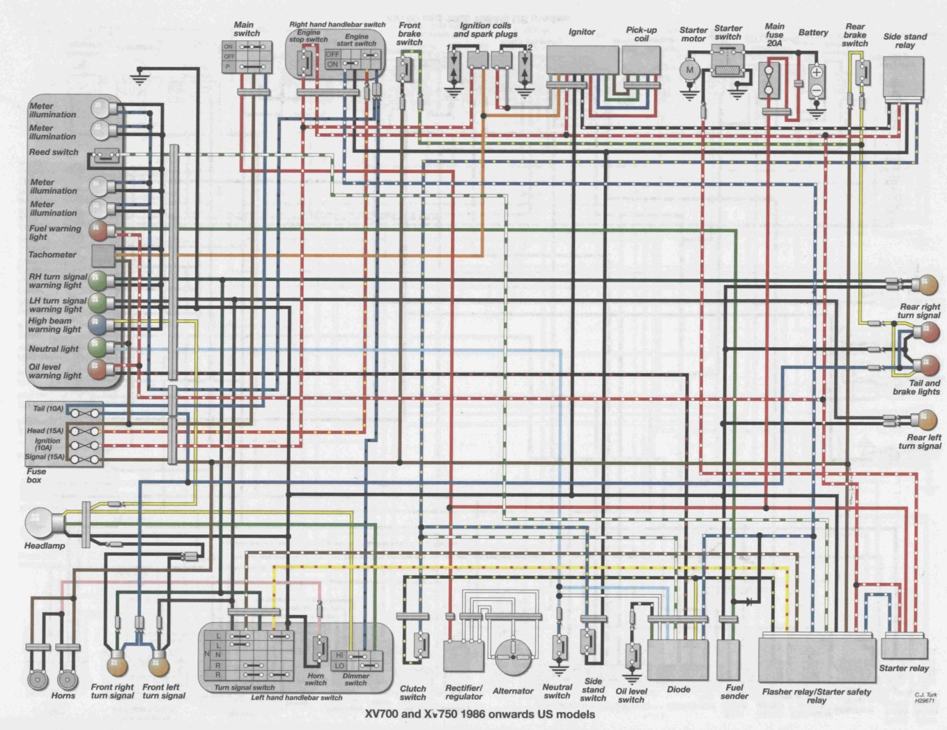 1982 xv750 wiring diagram
