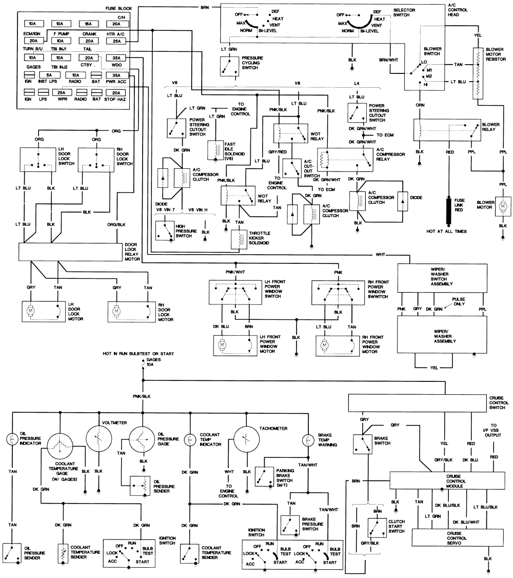 1984 chevy k10 truck color wiring diagram