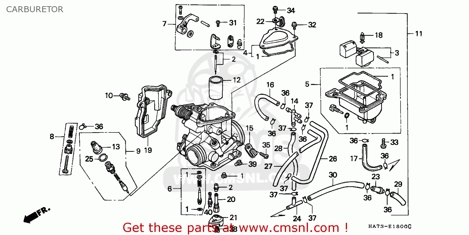 1985 honda fourtrax 250 carburetor diagram