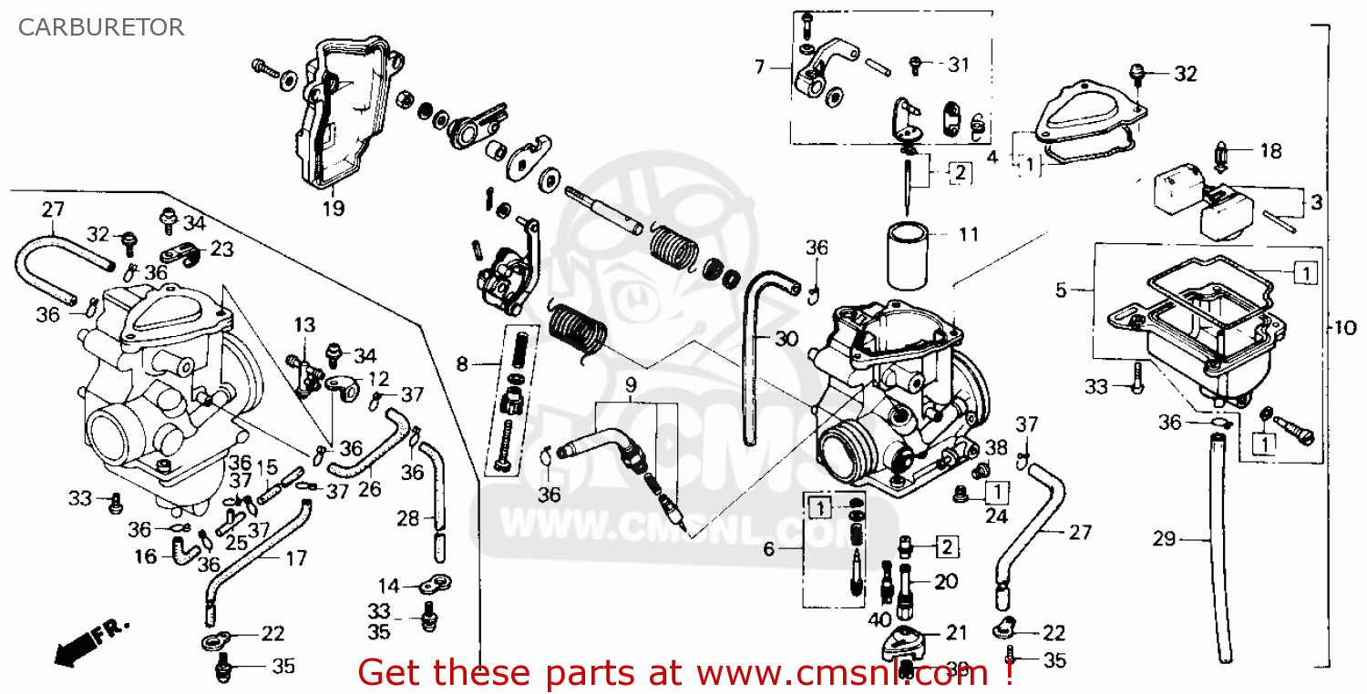 1985 honda fourtrax 250 carburetor diagram
