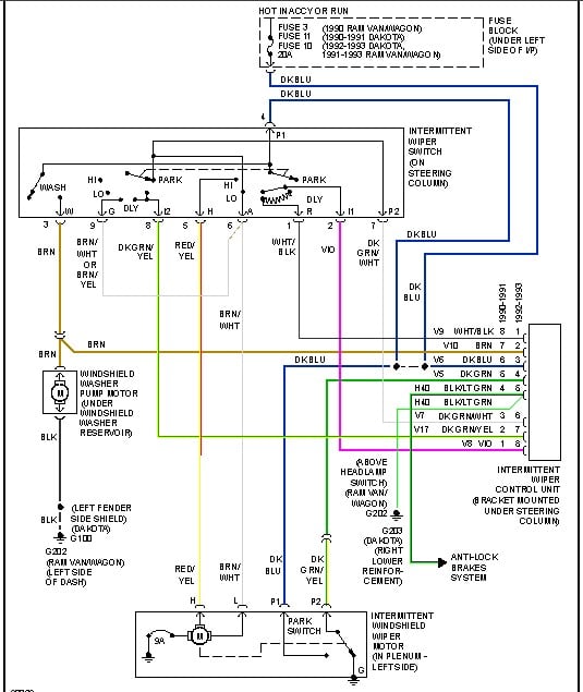 1986 b250 wiring diagram