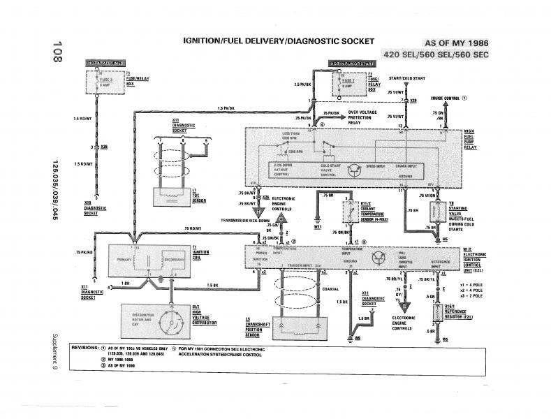 1986 mercedes 560sl wiring diagram