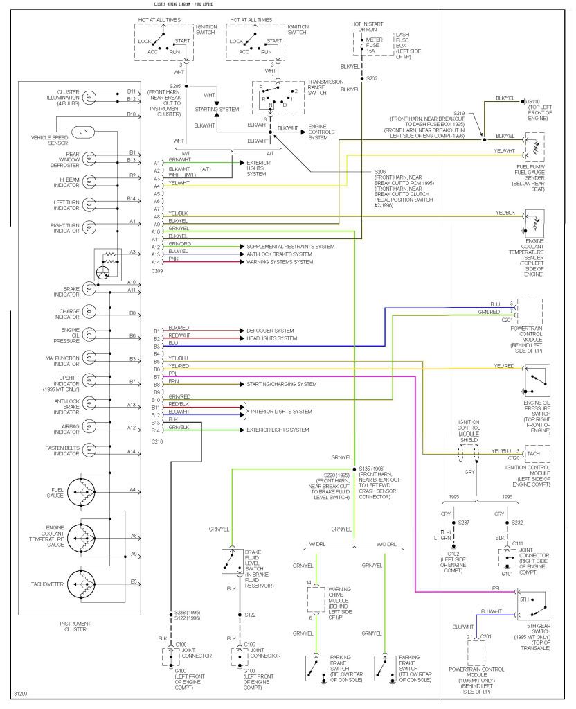 1989 ford festiva radio wiring diagram