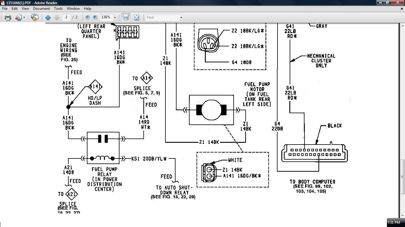 1990 e350 tank fuel pump relay wiring diagram