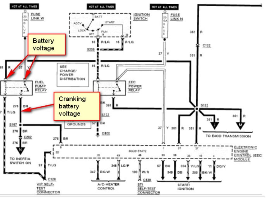 1990 e350 tank fuel pump relay wiring diagram