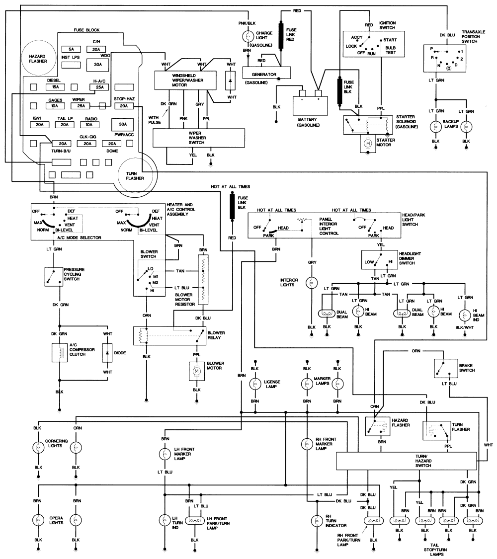 1991 oldsmobile cutlass cier wiring diagram