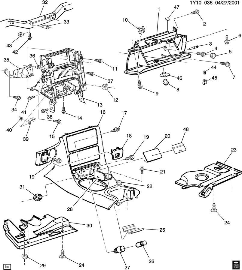 1993-1996 corvette console wiring diagram