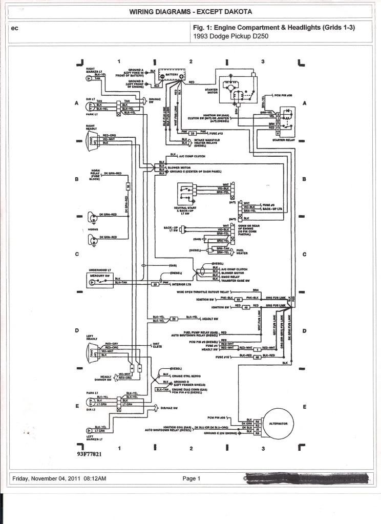 1993 dodge w250 wiring diagram