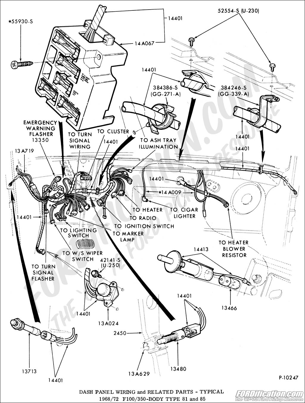 1993 ford ranger interior underdash wiring diagram
