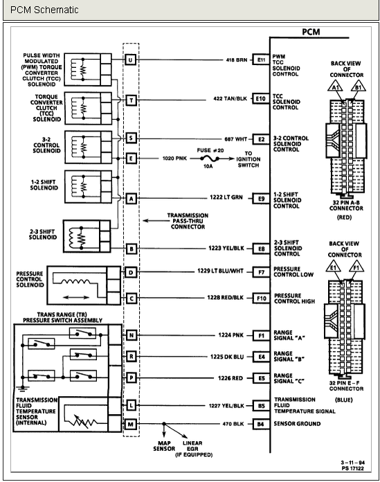 1994 chevy truck ob1 5.7 wiring diagram