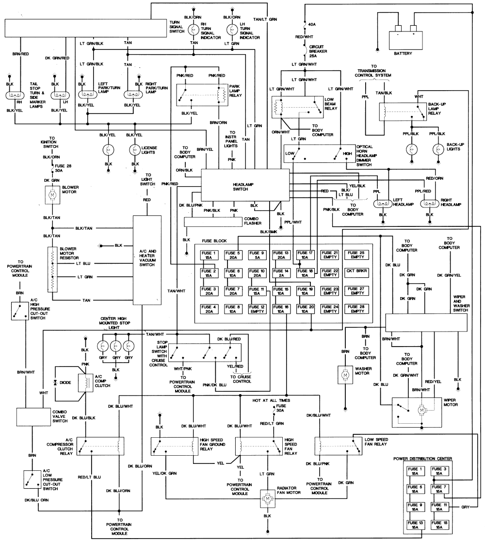 1994 plymouth acclaim fuel sending unit wiring diagram