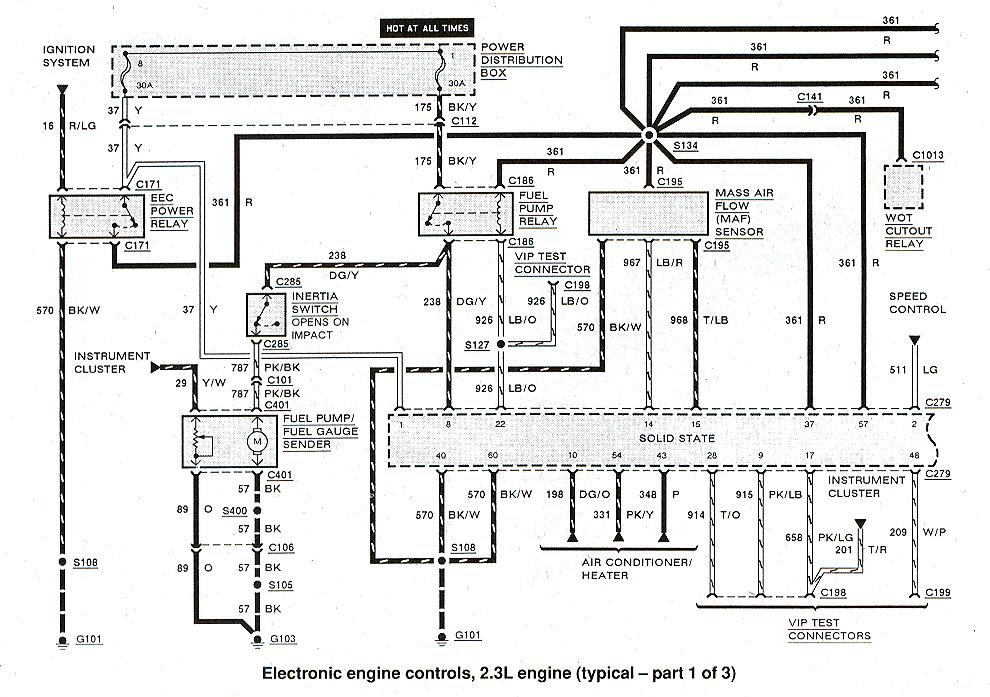 1994ford 2.3 how to diagnose fuel pump wiring diagram