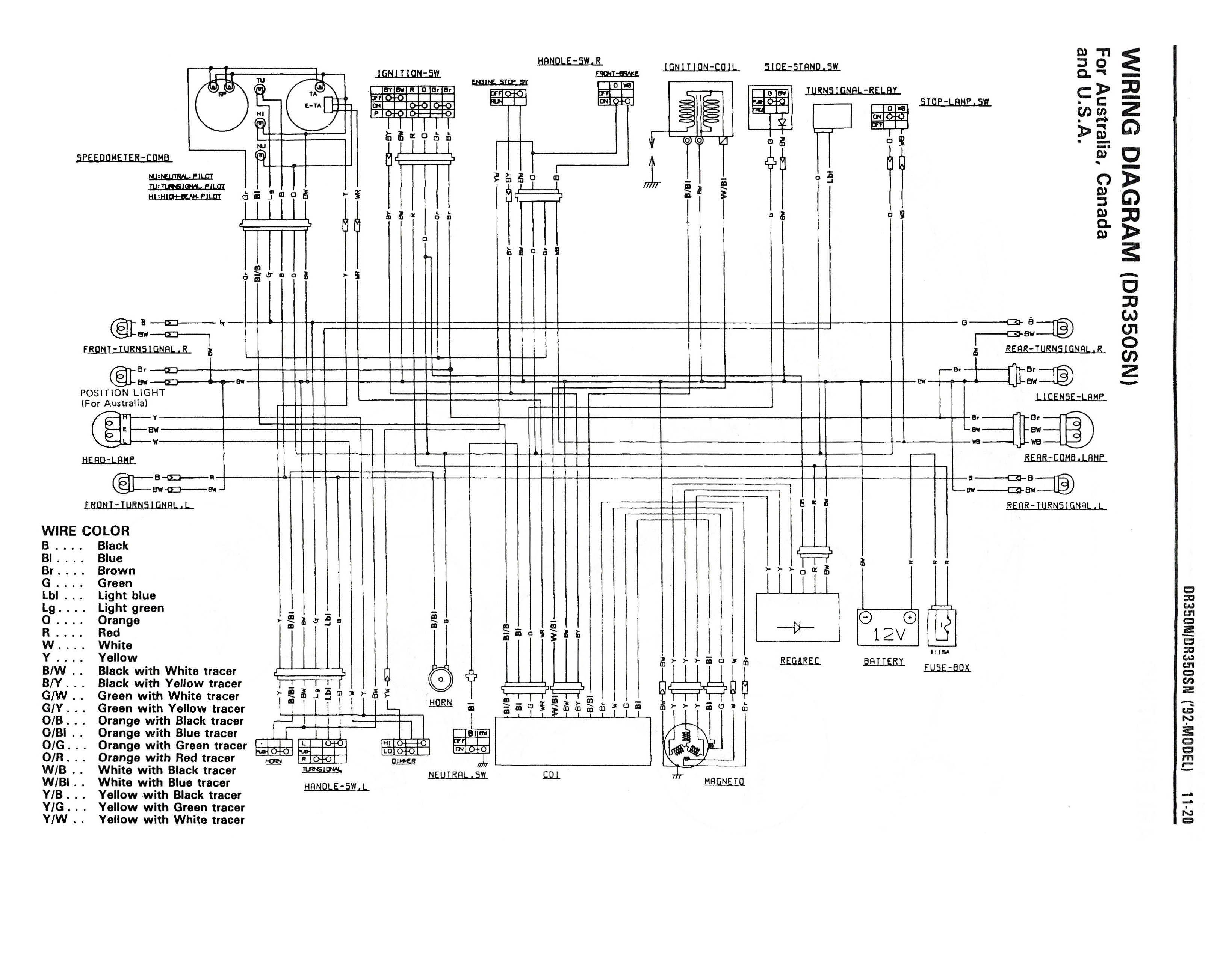 1995 suzuki dr350 wiring diagram