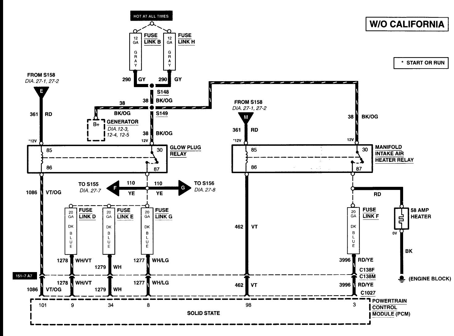 1997 7.3 glow plug relay wiring diagram