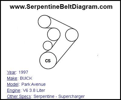 1997 buick park avenue serpentine belt diagram