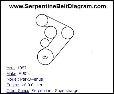 1997 buick riviera supercharger belt diagram