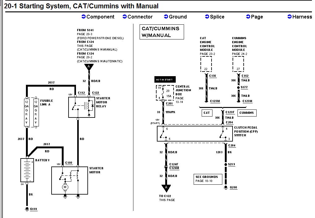 1997 ford f250 7.3 diesel starter solenoid wiring diagram