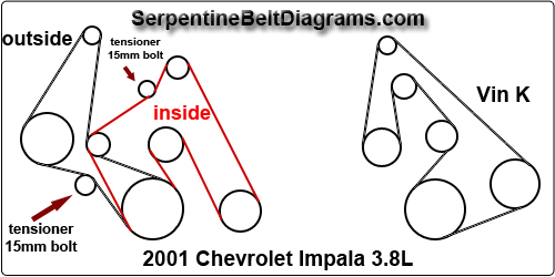 1998 chevy malibu serpentine belt diagram