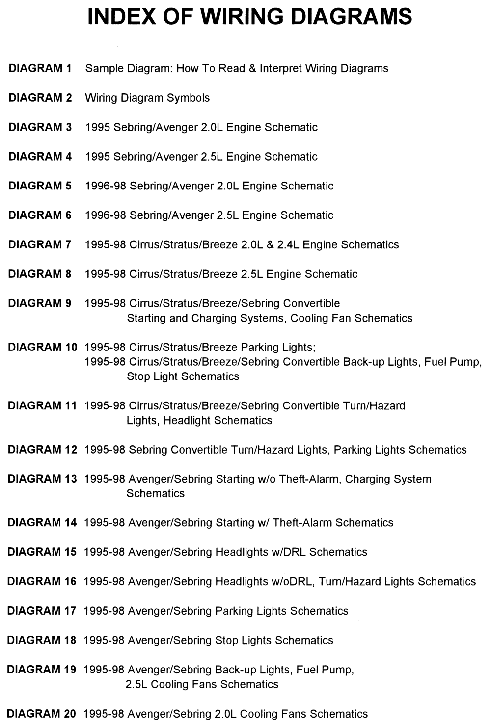 1998 chrysler seabreeze fuel pump wiring diagram