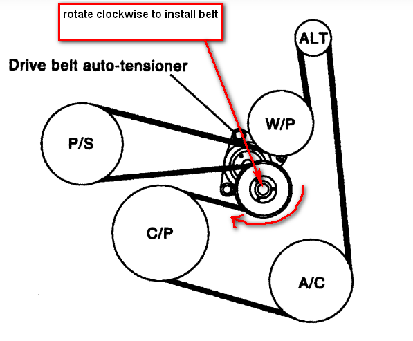 1998 nissan altima serpentine belt diagram