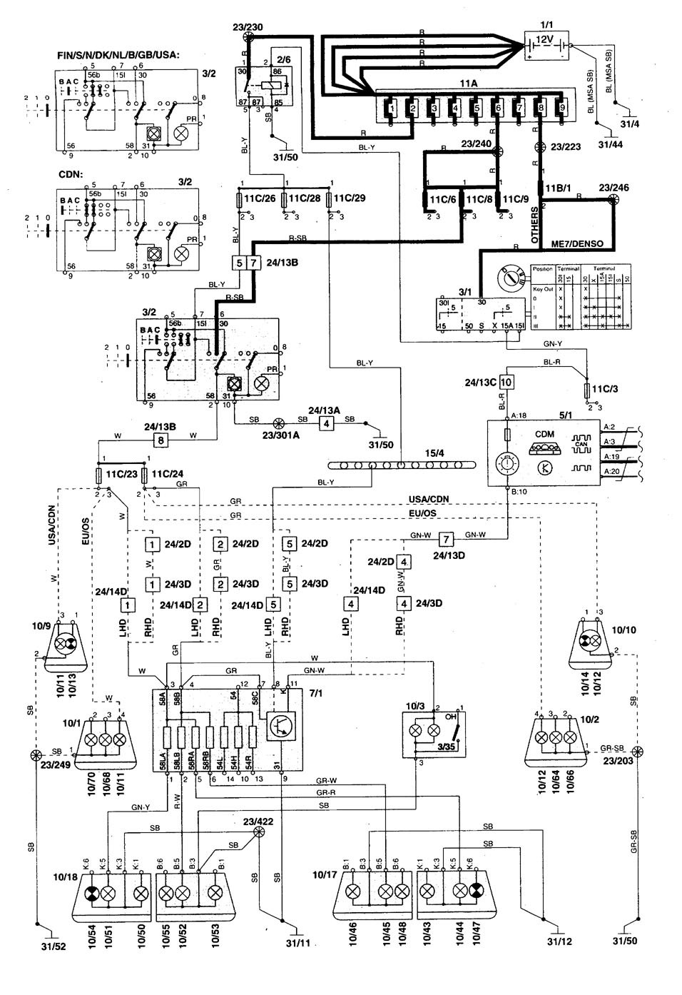 1998 s90 volvo fuel system wiring diagram