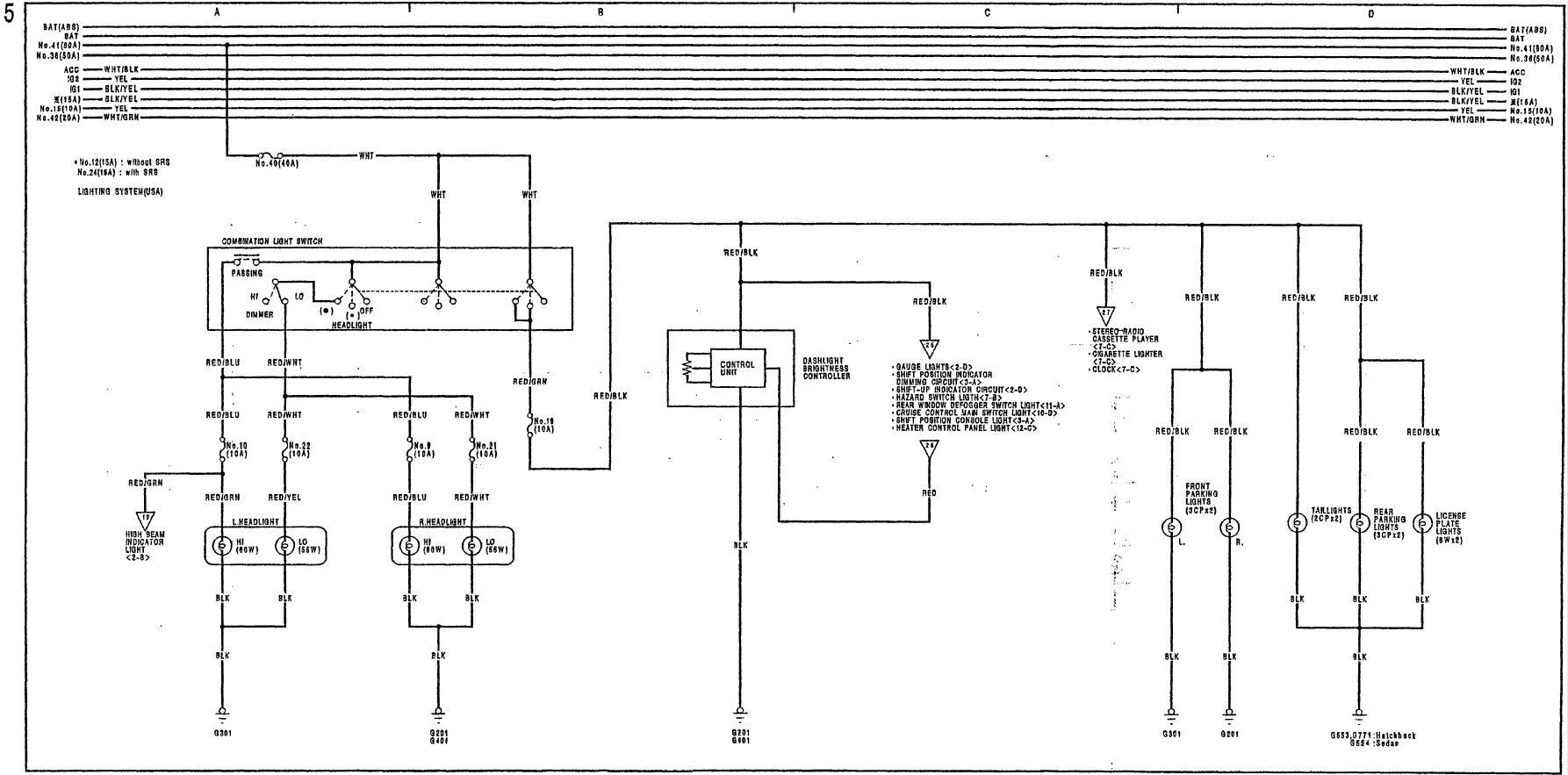 1999 acura gsr integra headlight wiring diagram