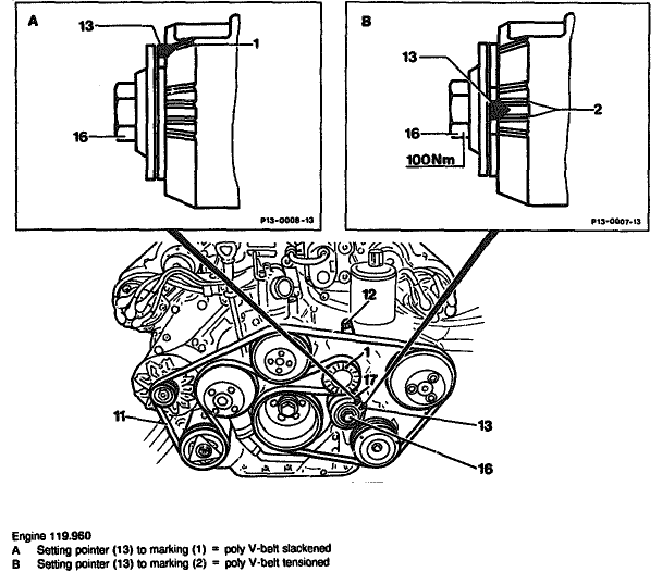 1999 mercedes c280 serpentine belt diagram