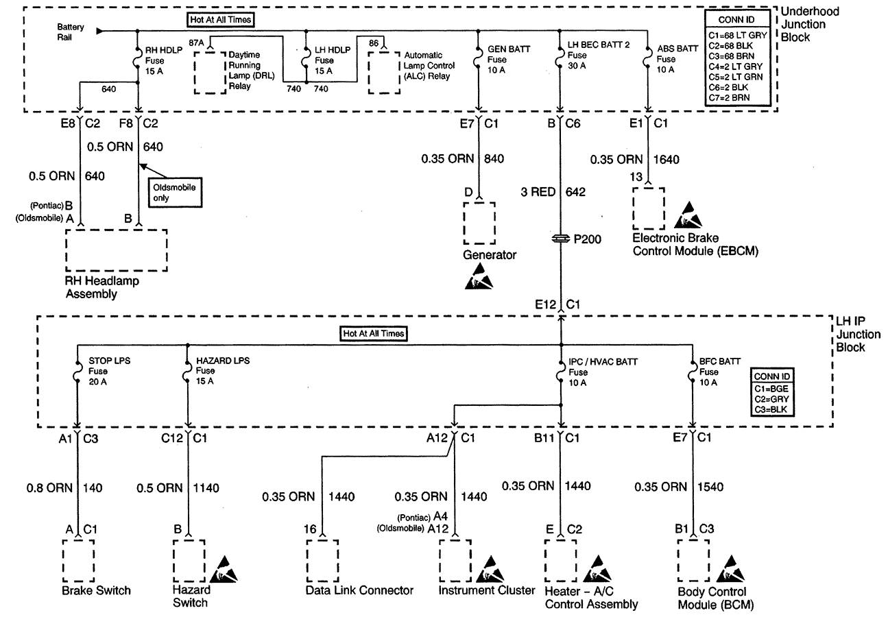 1999 oldsmobile intrigue radio wiring diagram