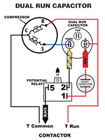 1ph run capacitor wiring diagram