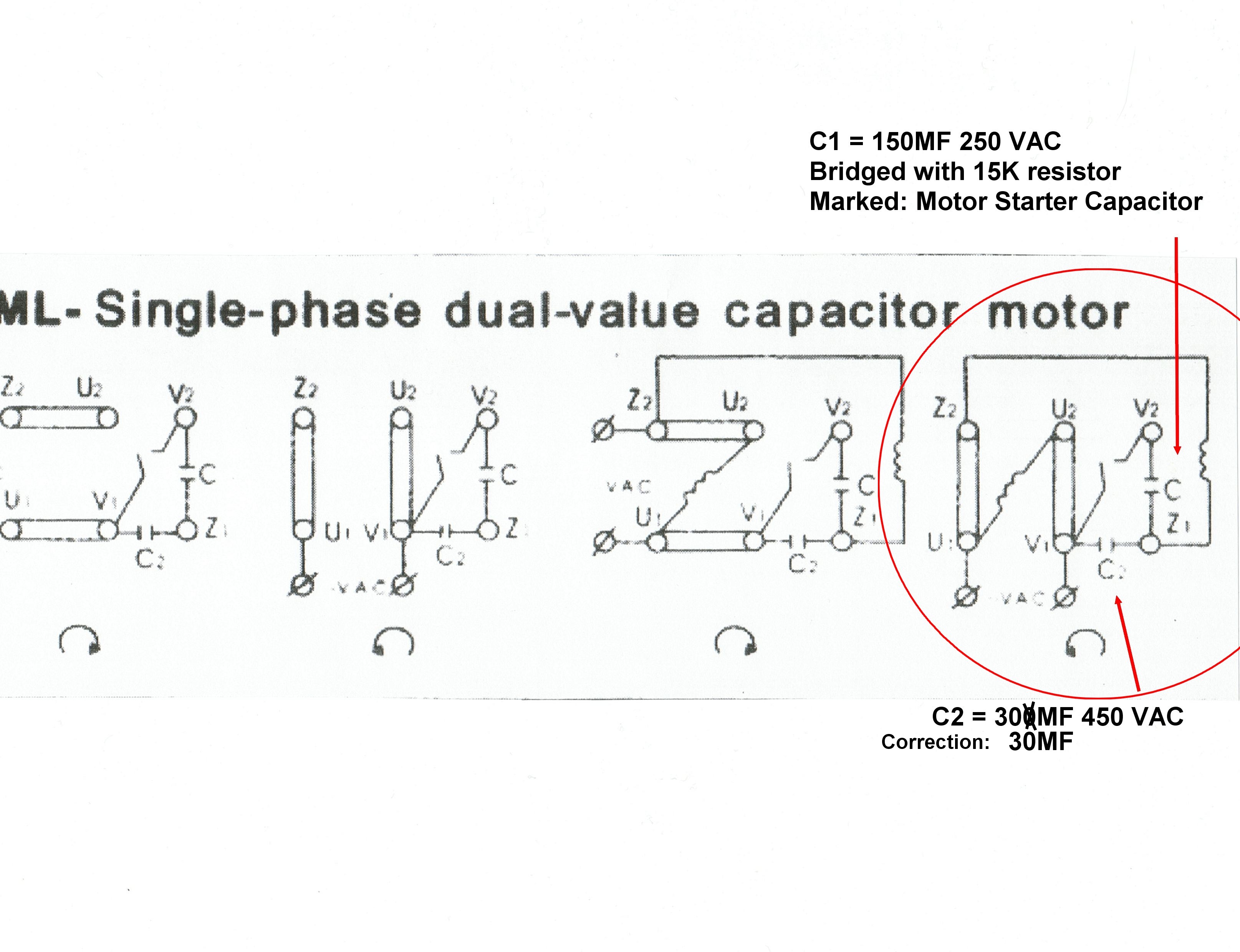 1ph run pacitor wiring diagram