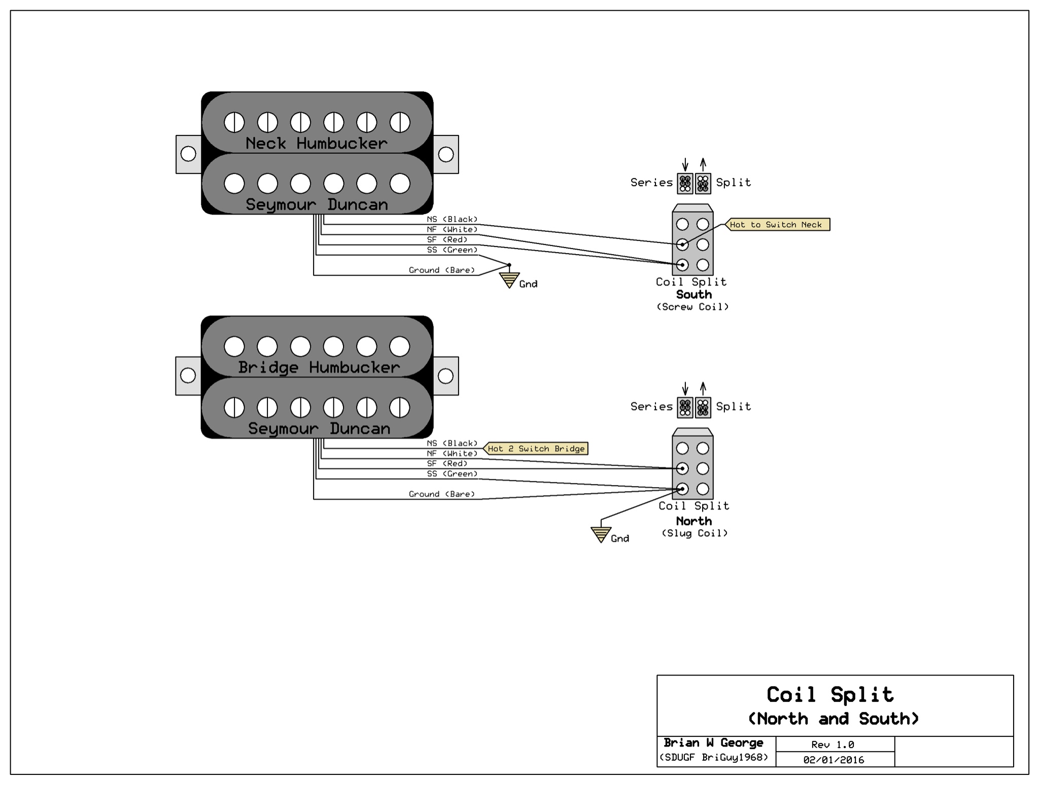 2 humbucker reverend wiring diagram