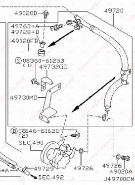 2000 nissan maxima power steering hose diagram