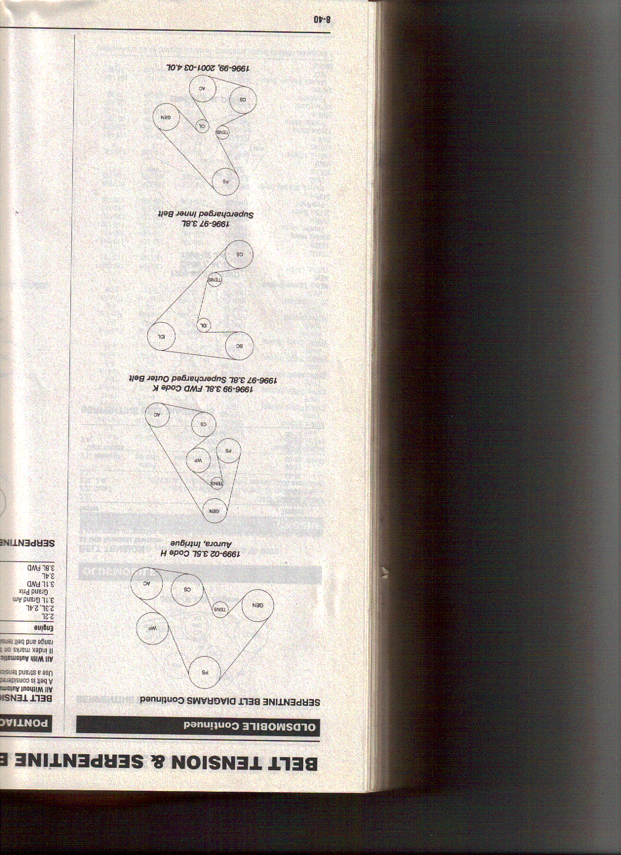 2000 oldsmobile intrigue serpentine belt diagram