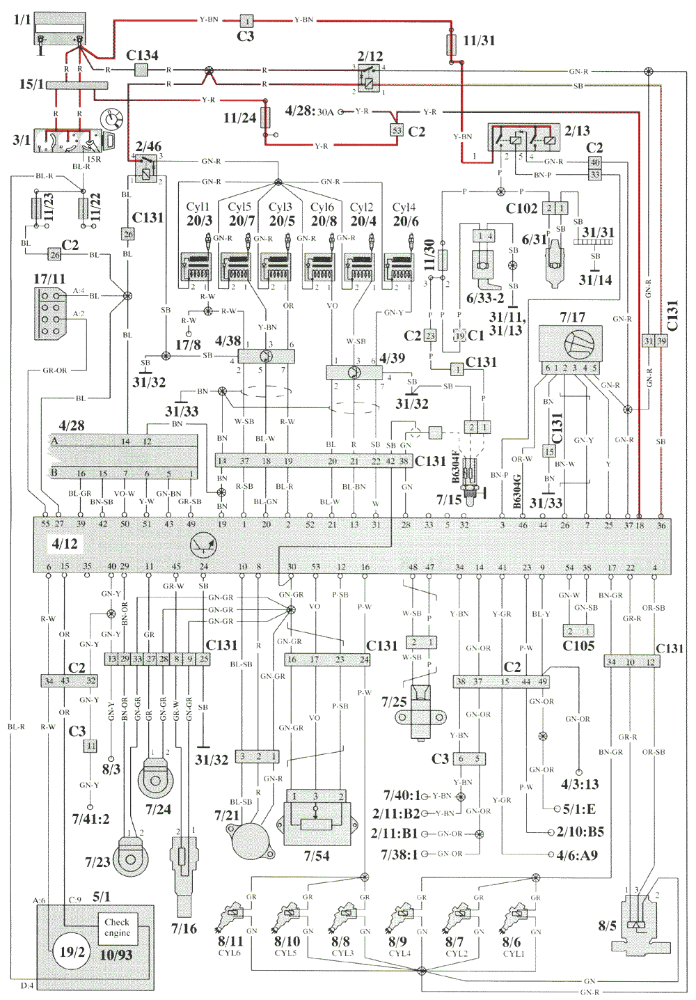 2000 volvo s40 1.9 t4 wiring diagram