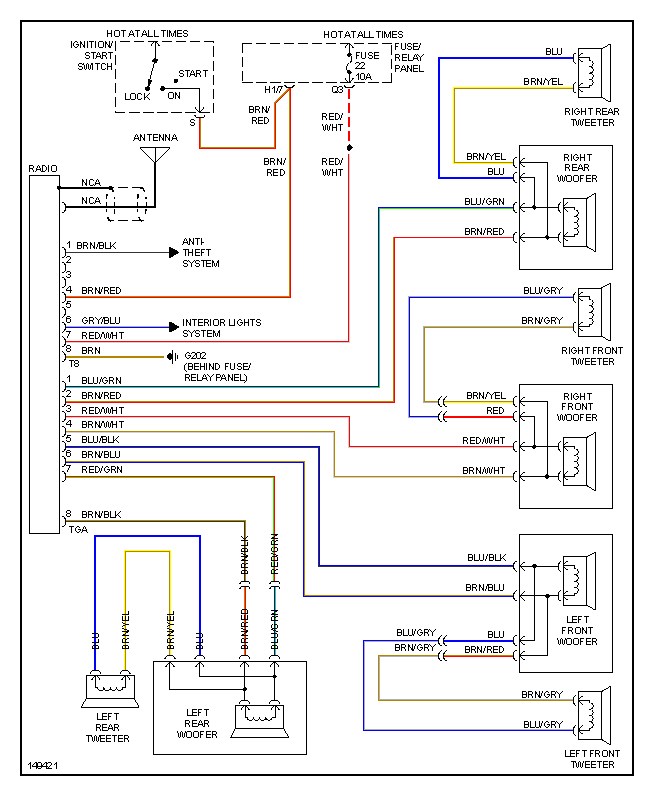 2001 audi a4 8 pin male mini iso amp wiring diagram