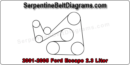 2001 ford escape v6 serpentine belt diagram