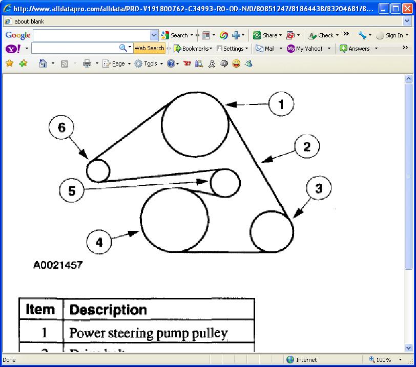 2001 ford escape v6 serpentine belt diagram